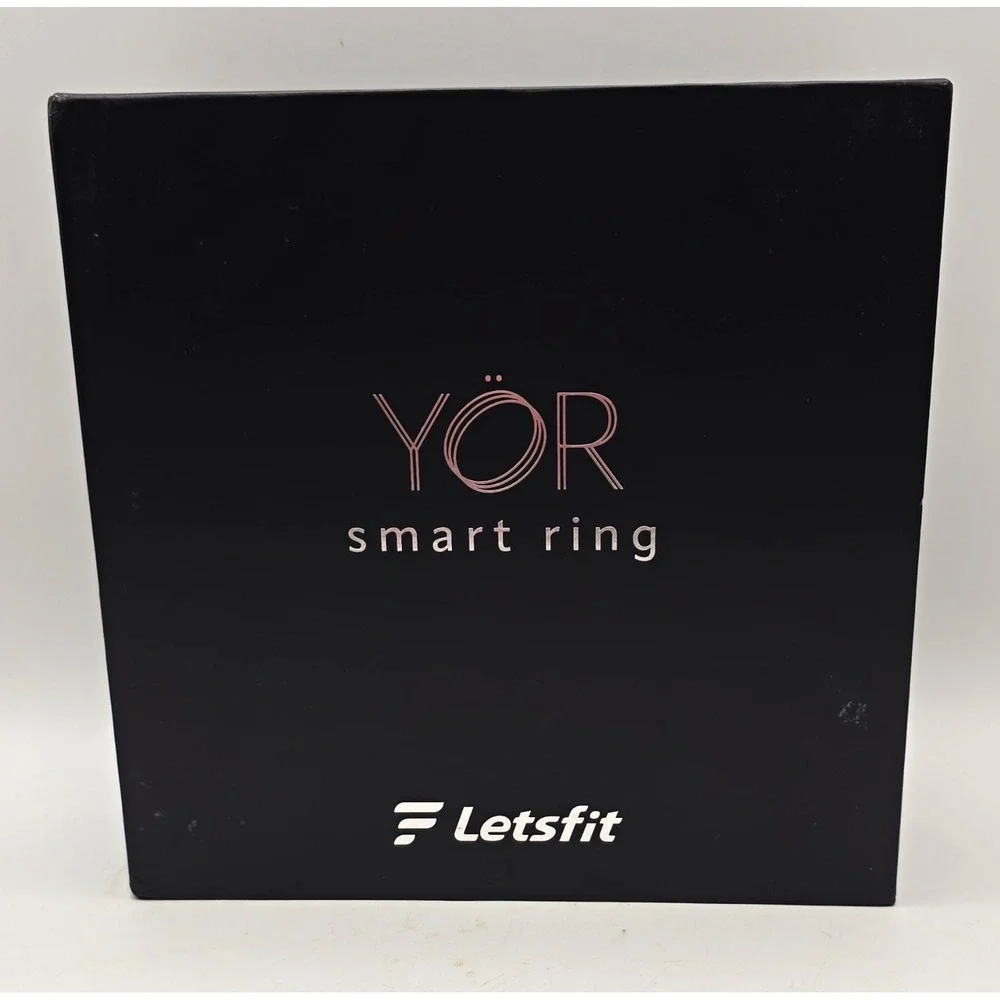 Letsfit YOR Smart Ring Size 8 Gun Metal Activity Tracker iOS/Android